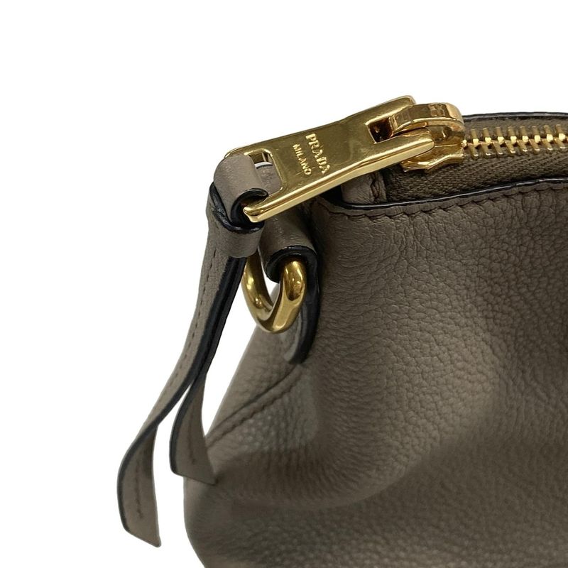 Prada Handbag - 1ba111 Grey Leather