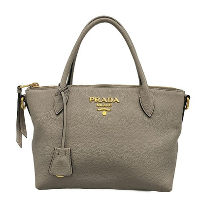 Prada Handbag - 1ba111 Grey Leather