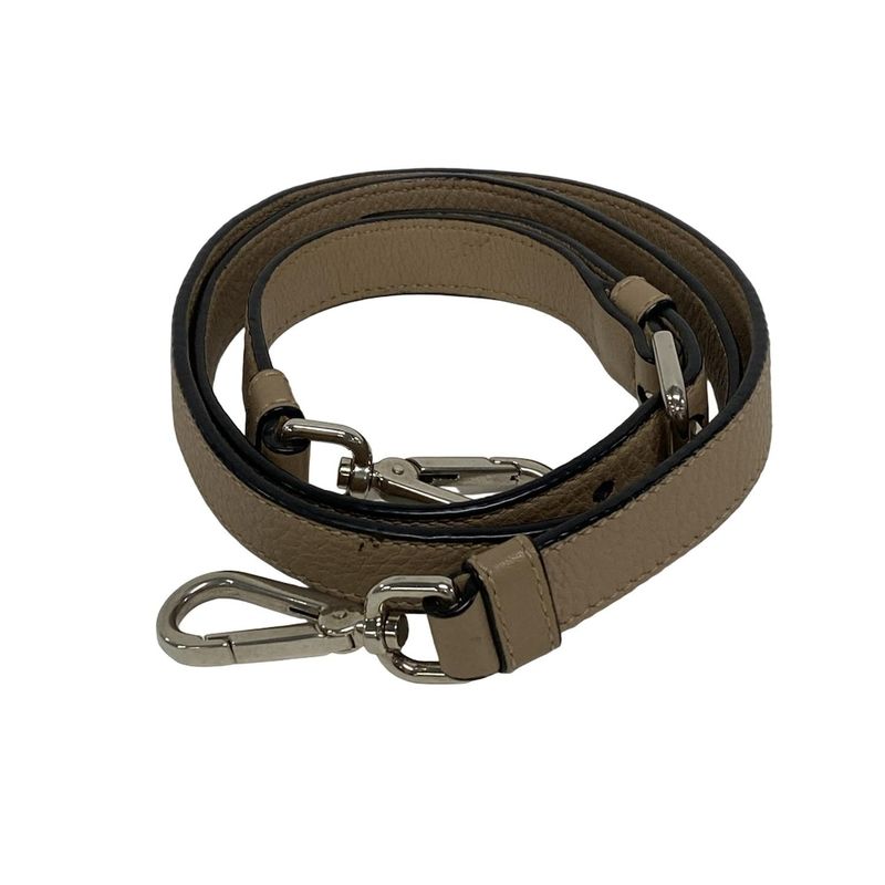 Prada Handbag - Gray Beige Leather Tag Leather