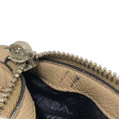Prada Handbag - Gray Beige Leather Tag Leather