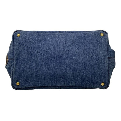 Prada Tote Bag Canapa Navy