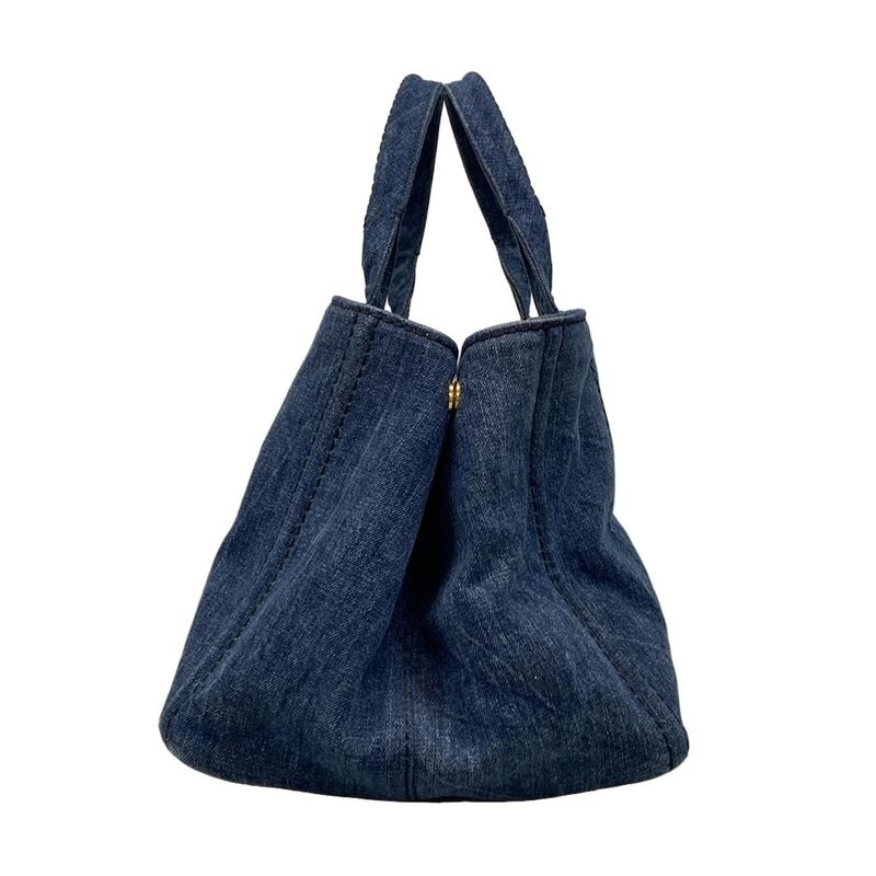 Prada Tote Bag Canapa Navy