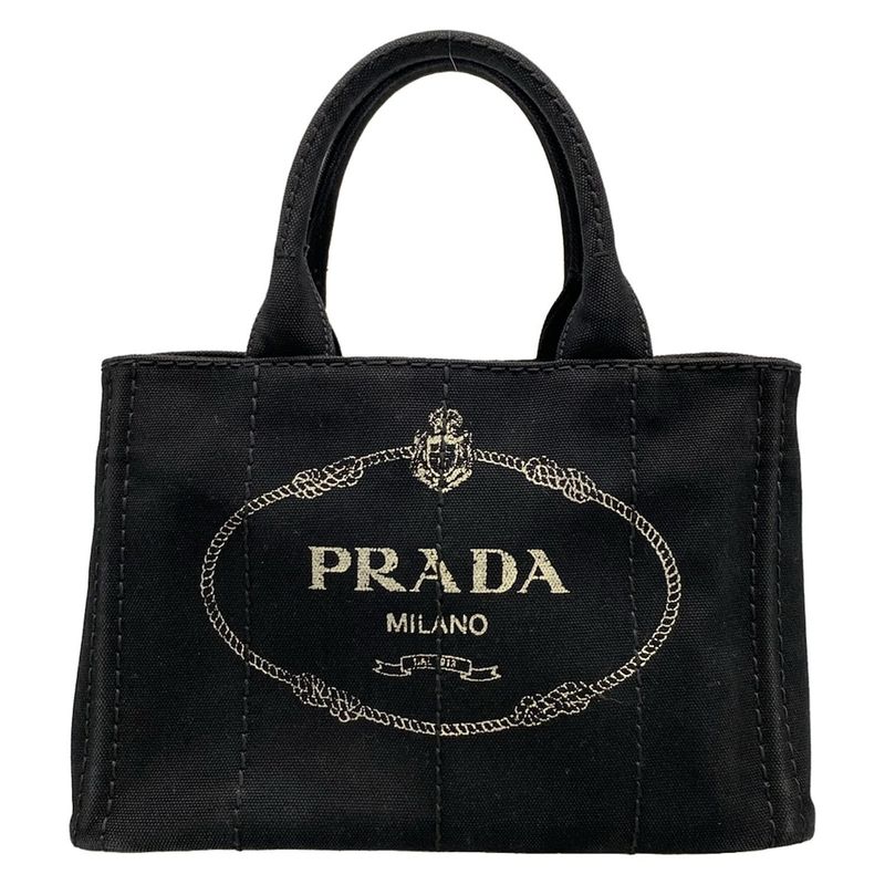 Prada Tote Bag Canapa Black