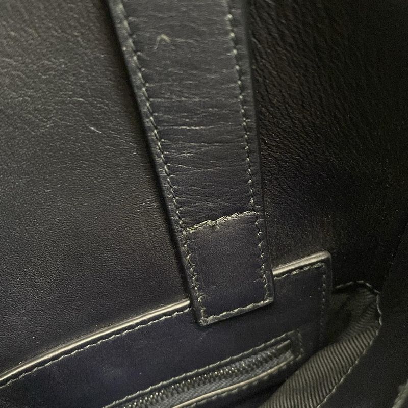 Bottega Veneta Shoulder Bag Excellent Condition Intrecciato Black Leather