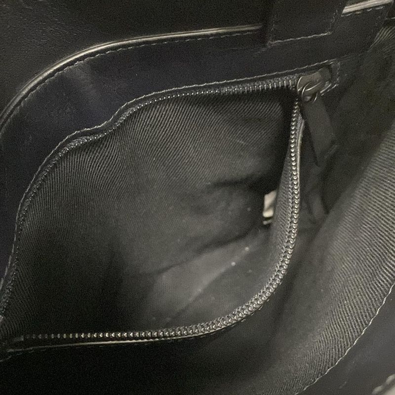 Bottega Veneta Shoulder Bag Excellent Condition Intrecciato Black Leather