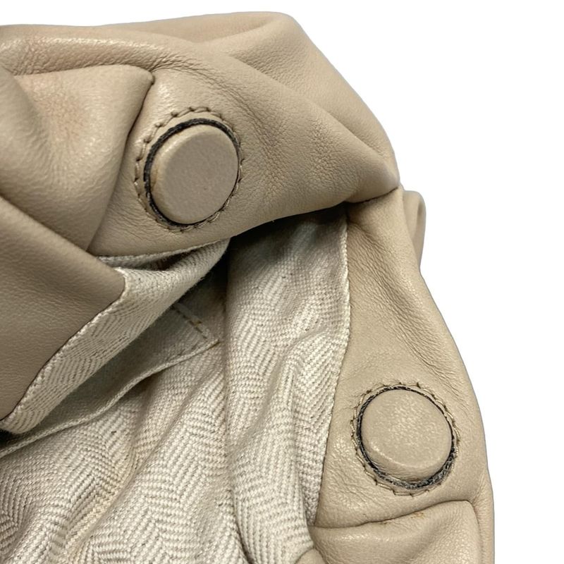 Loewe Handbag Bounce Bag Beige Leather