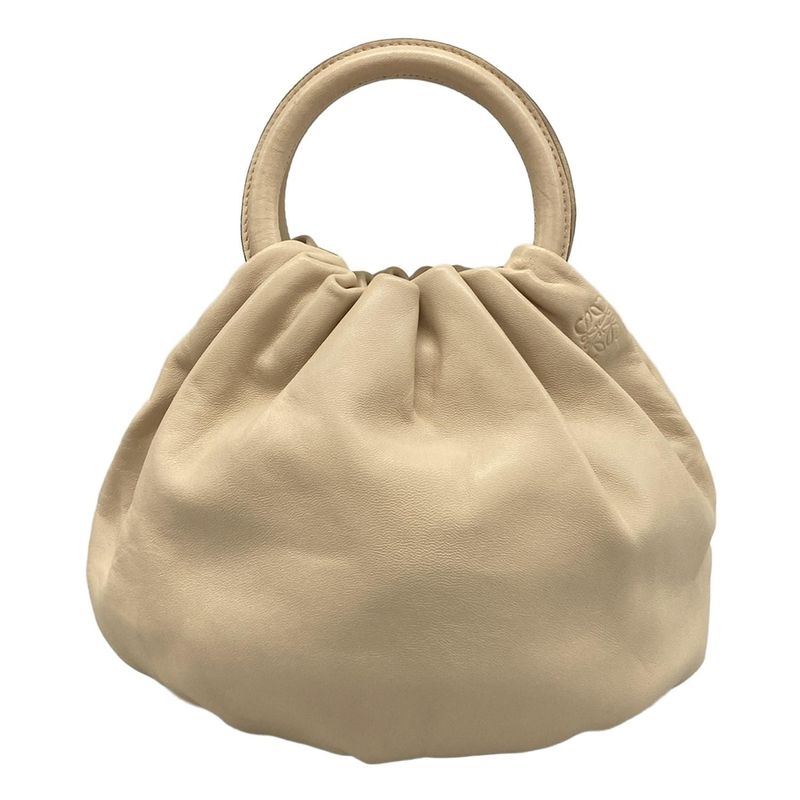 Loewe Handbag Bounce Bag Beige Leather