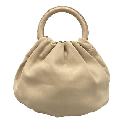 Loewe Handbag Bounce Bag Beige Leather