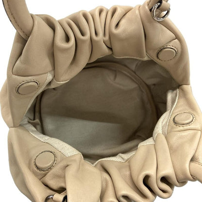 Loewe Handbag Bounce Bag Beige Leather