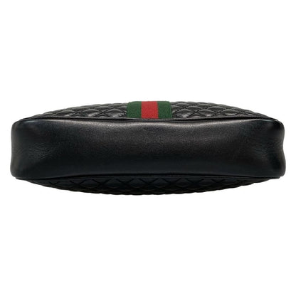 Gucci Shoulder Bag GG Marmont Sherry (Web) 541051 Black X Green X Red Quilted