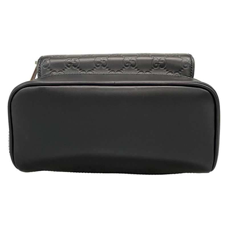 Gucci Backpack Gucci Guccissima Line 450967 Black Leather