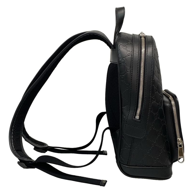 Gucci Backpack Gucci Guccissima Line 450967 Black Leather