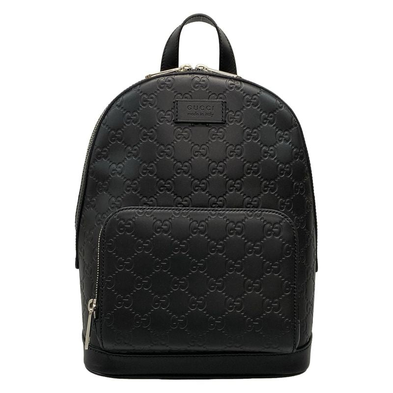 Gucci Backpack Gucci Guccissima Line 450967 Black Leather