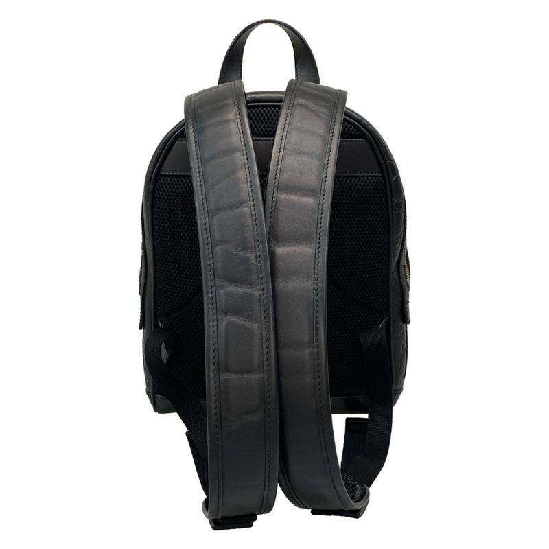 Gucci Backpack Gucci Guccissima Line 450967 Black Leather