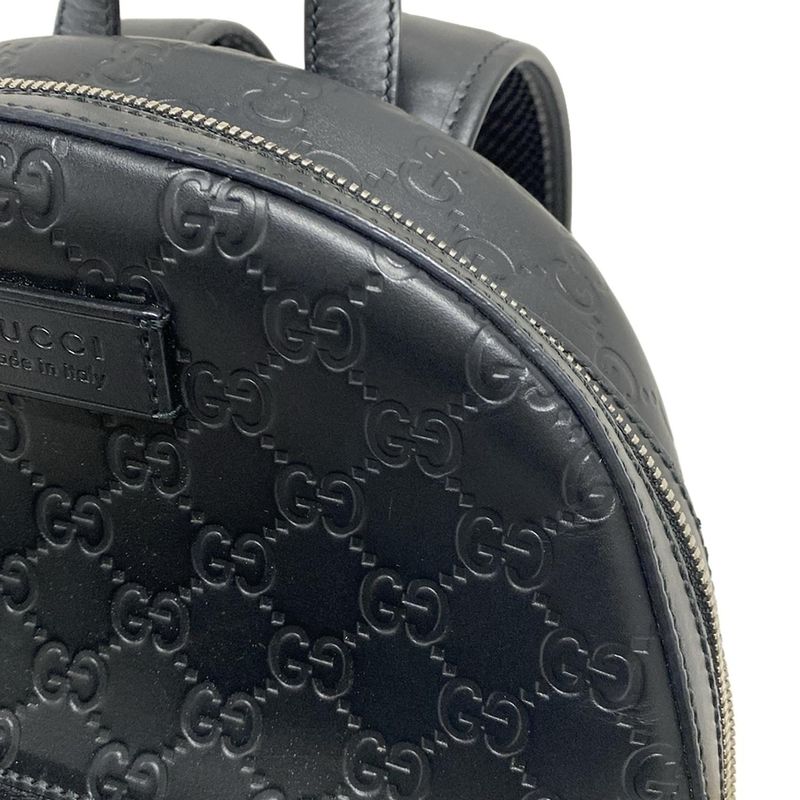 Gucci Backpack Gucci Guccissima Line 450967 Black Leather
