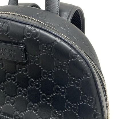 Gucci Backpack Gucci Guccissima Line 450967 Black Leather