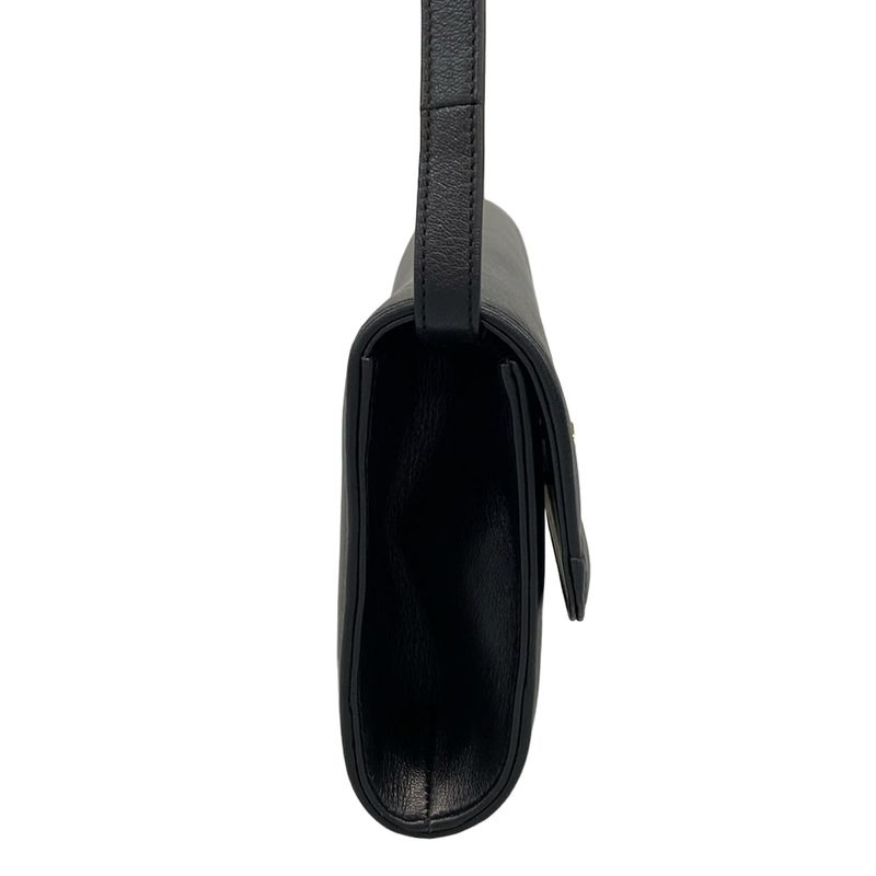 Gucci Shoulder Bag Interlocking G 628521 Black Detachable Strap 2way Leather