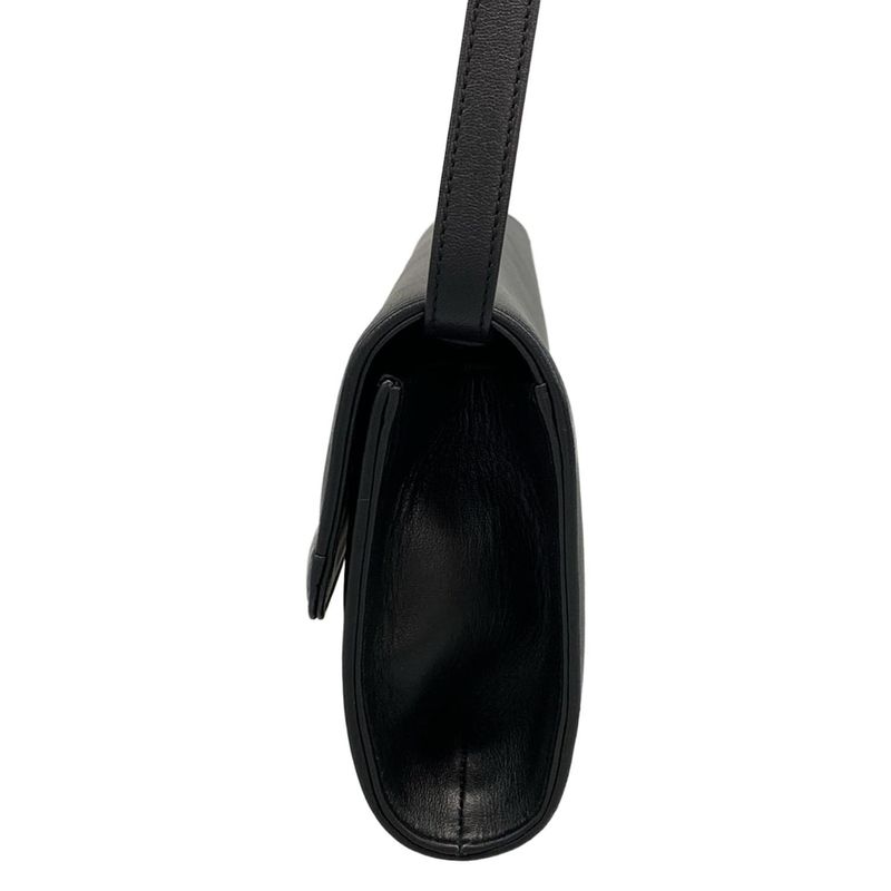 Gucci Shoulder Bag Interlocking G 628521 Black Detachable Strap 2way Leather