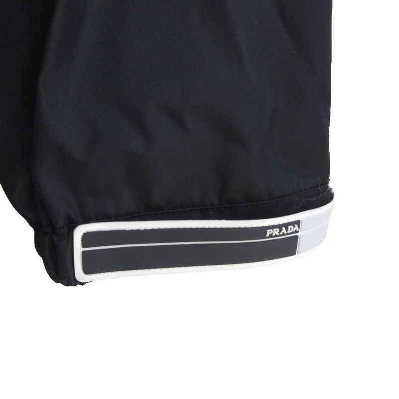 Prada 18ss Stand Collar Nylon Jacket Blouson Rubber Logo S Black - Mnk3