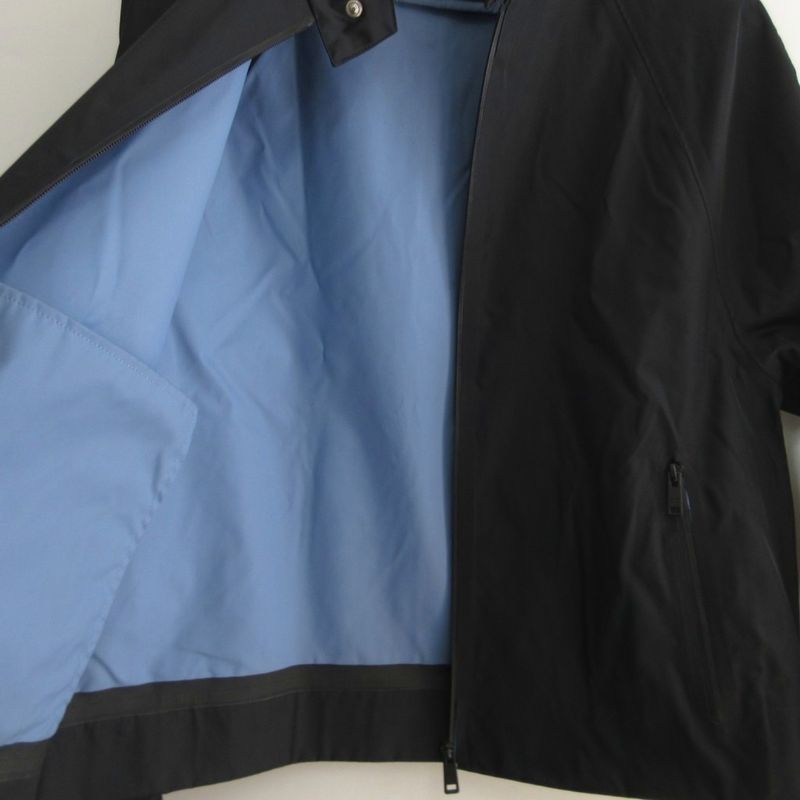 Prada 18ss Stand Collar Nylon Jacket Blouson Rubber Logo S Black - Mnk3