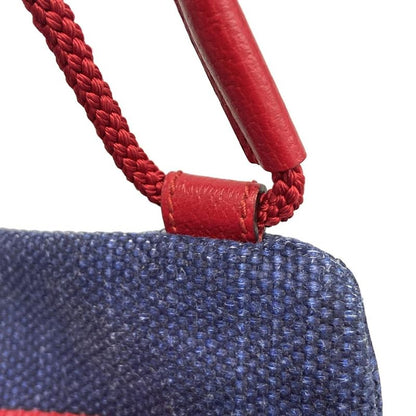 Gucci Backpack Sac Logo Sylvie Stripe Print Canvas 473872 Red X Navy X White