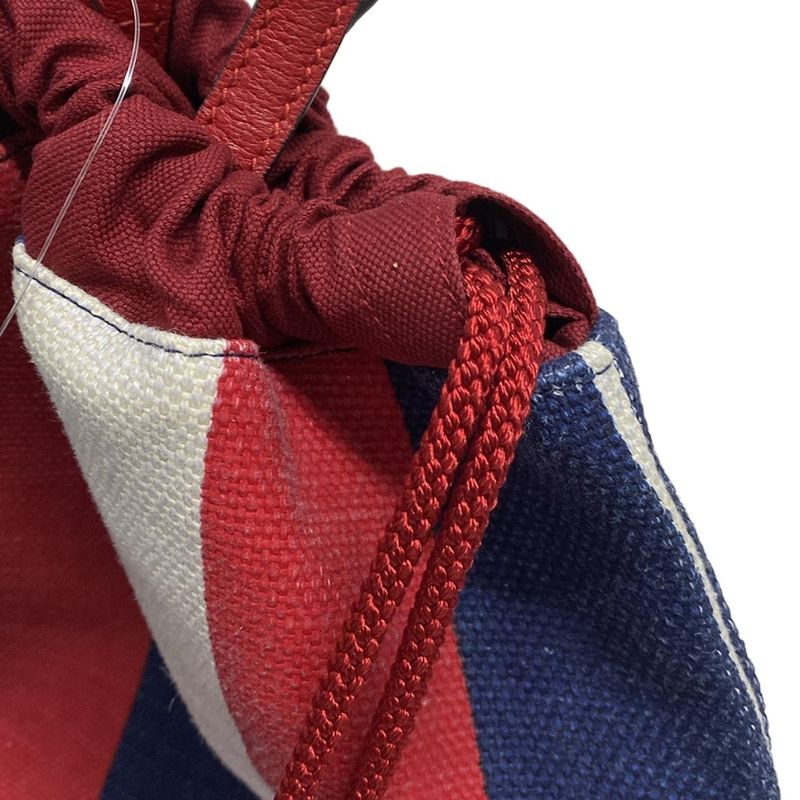 Gucci Backpack Sac Logo Sylvie Stripe Print Canvas 473872 Red X Navy X White