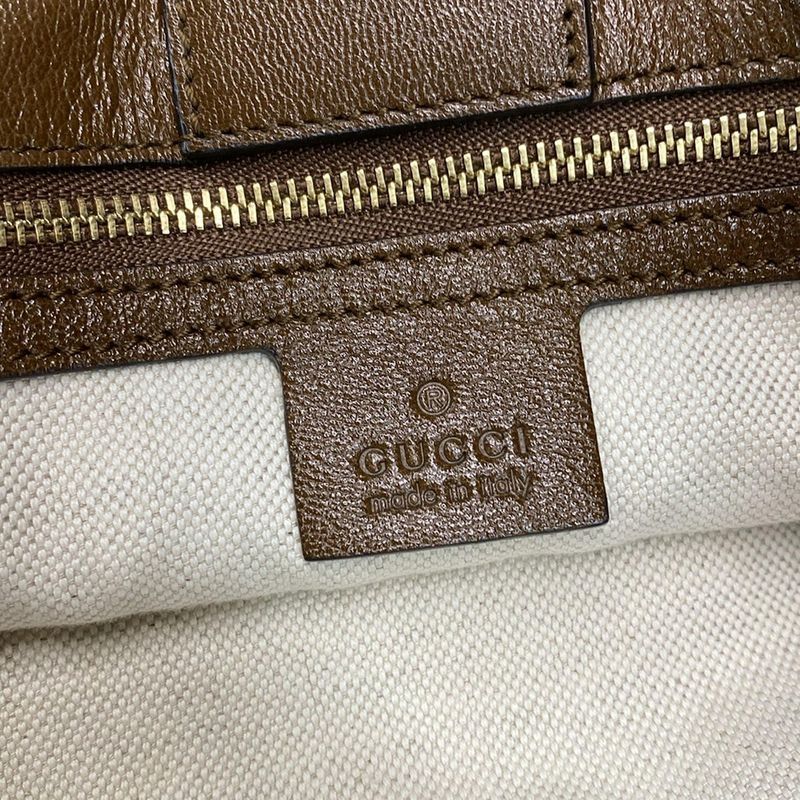 Gucci Tote Bag Horsebit 1955 623694 Dark Brown Leather