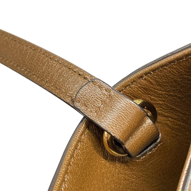 Gucci Tote Bag Horsebit 1955 623694 Dark Brown Leather