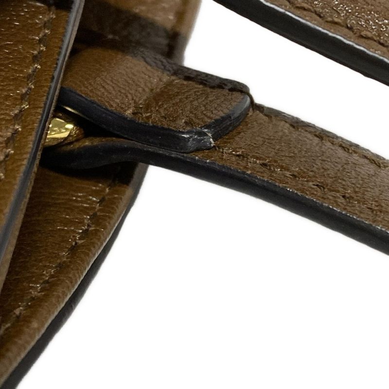 Gucci Tote Bag Horsebit 1955 623694 Dark Brown Leather