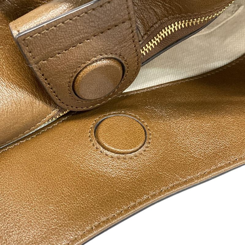 Gucci Tote Bag Horsebit 1955 623694 Dark Brown Leather