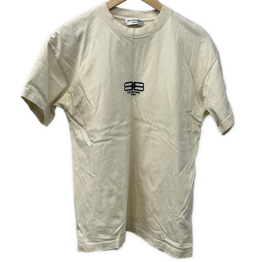 Balenciaga Short Sleeve T-Shirt Size S Men - 612965 Tmvg7 Ivory Short Sleeve