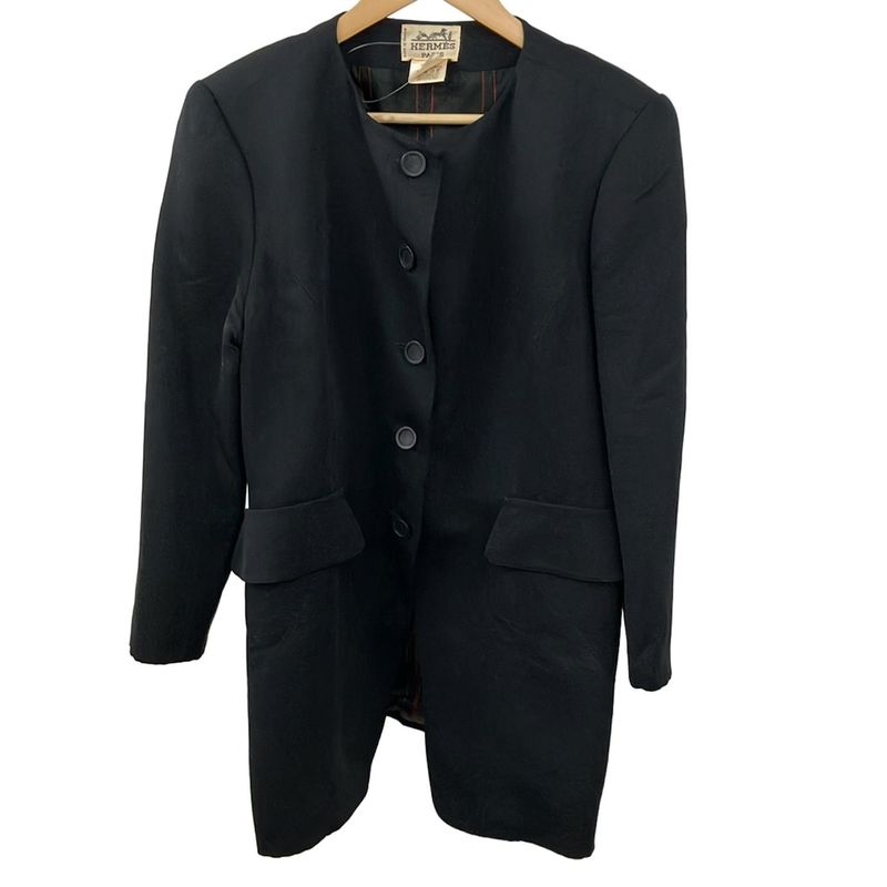 Hermes Jacket Size 42 L Women - Black Long Sleeves Spring Fall