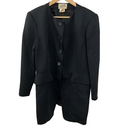 Hermes Jacket Size 42 L Women - Black Long Sleeves Spring Fall