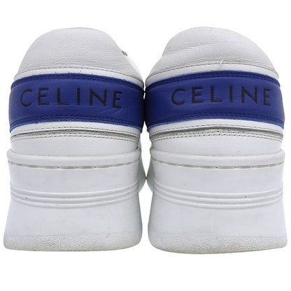 Celine Platform Sole Block Sneakers Shoes Women's White and Blue 36