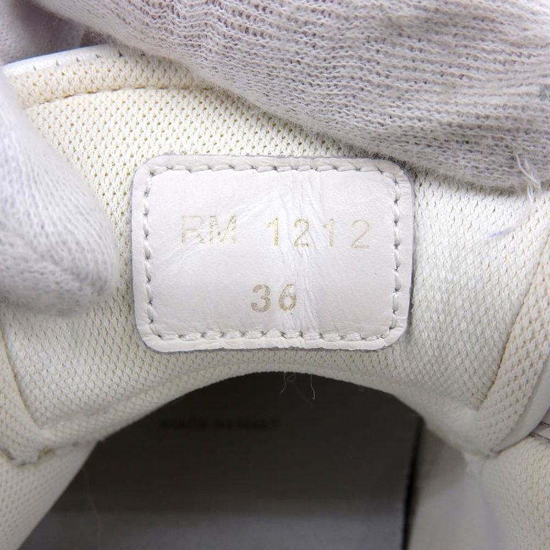 Celine Platform Sole Block Sneakers Shoes Women's White and Blue 36