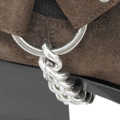 Celine Unused Suede Camargue Biker Chelsea Boots Shoes Men's Dark Brown 40