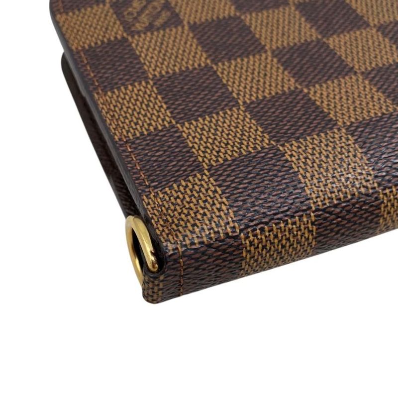 Louis Vuitton Bifold Long Wallet Portefeuille Antholite N63071 Damier Ebène