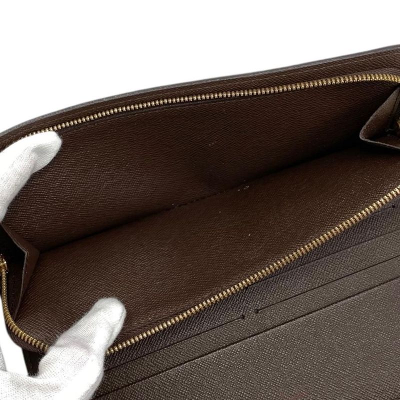 Louis Vuitton Bifold Long Wallet Portefeuille Antholite N63071 Damier Ebène