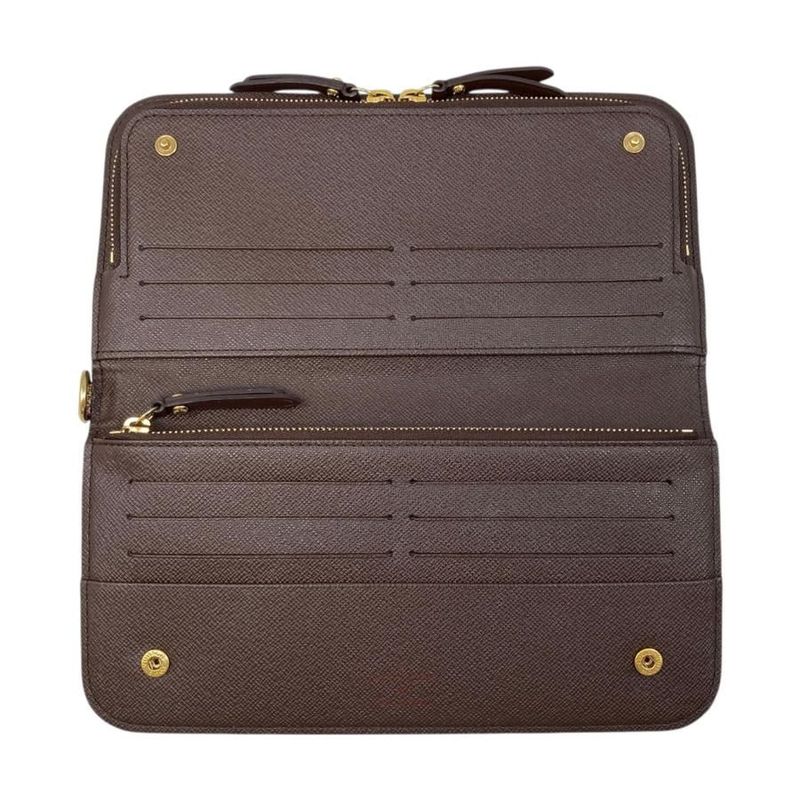 Louis Vuitton Bifold Long Wallet Portefeuille Antholite N63071 Damier Ebène