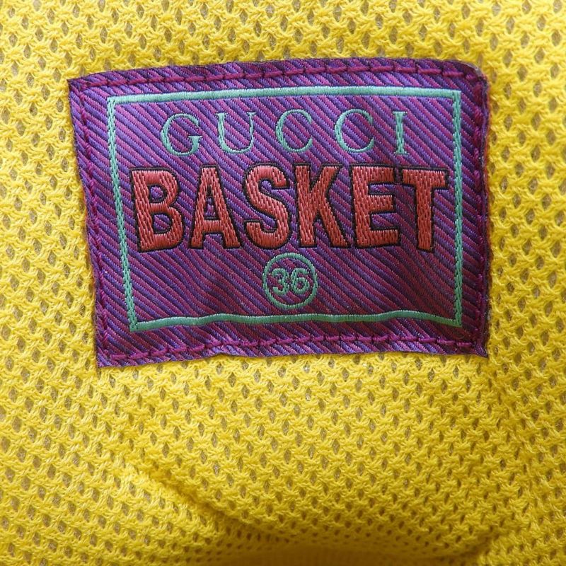 Gucci Basket High Cut Sneakers Shoes Women's White X Multicolor 23.0cm (9.06in)