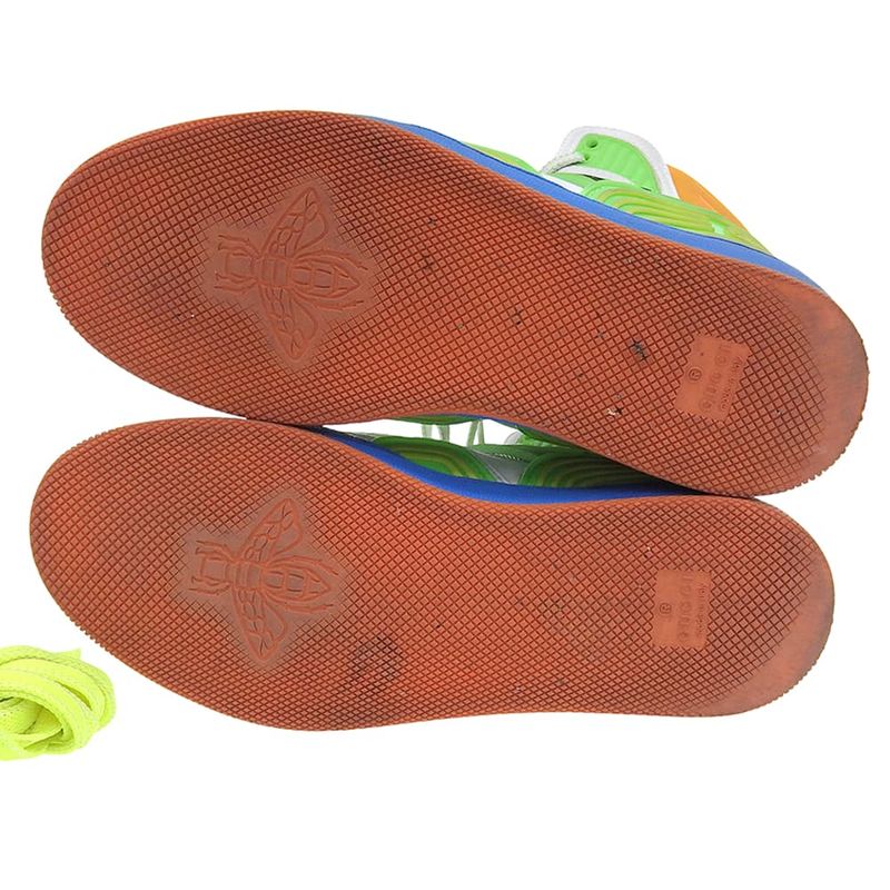 Gucci Basket High Cut Sneakers Shoes Women's White X Multicolor 23.0cm (9.06in)