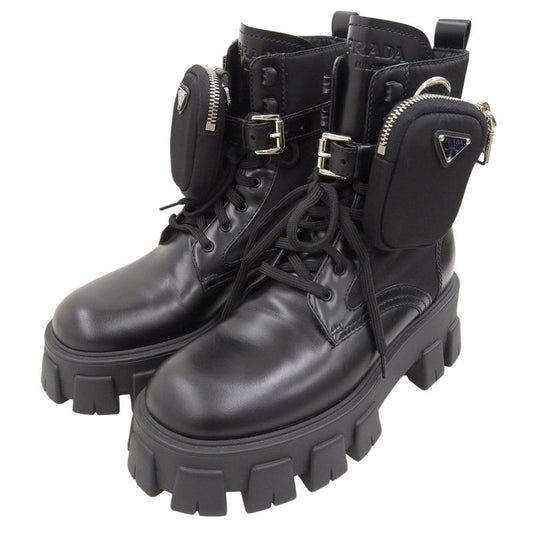 Prada Excellent Condition Leather X Nylon Monolith with Pouch Triangle Logo