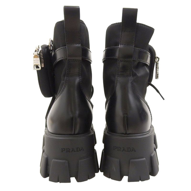 Prada Excellent Condition Leather X Nylon Monolith with Pouch Triangle Logo