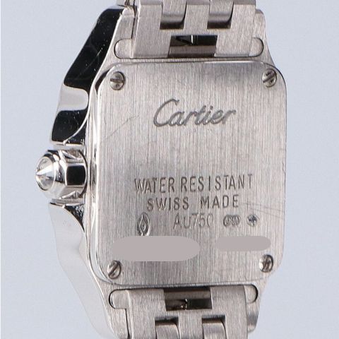 Cartier Wf9005ya 750wg Mini Santos Demoiselle Full Diamond Quartz