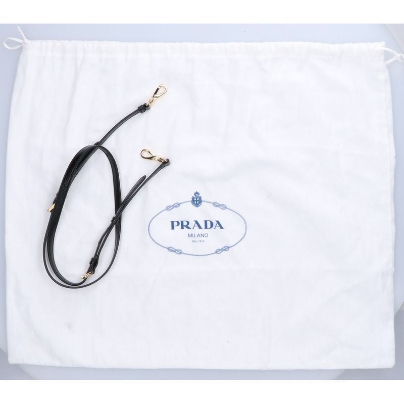 Prada Similar 1ba426 Triangle Logo Soft Calf Leather Bonny Medium