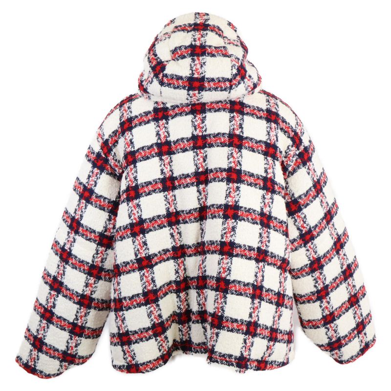 Gucci Excellent Condition Domestic Official 663281 Check Tweed Cotton Blouson 40