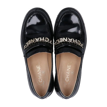 Chanel G37430 Chanel Logo & Chain Patent Loafer 37c
