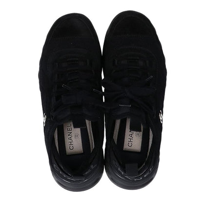 Chanel G38501 Coco Mark Matelasse Quilted Suede Sneakers 36