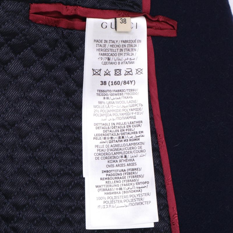 Gucci Domestic Authentic 669525 Wool with GG Chain 38