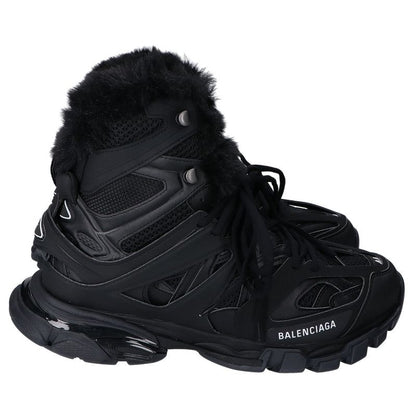 Balenciaga Black 668557w3cq2 Track Hike Fer Faux Fur Short Boots 29